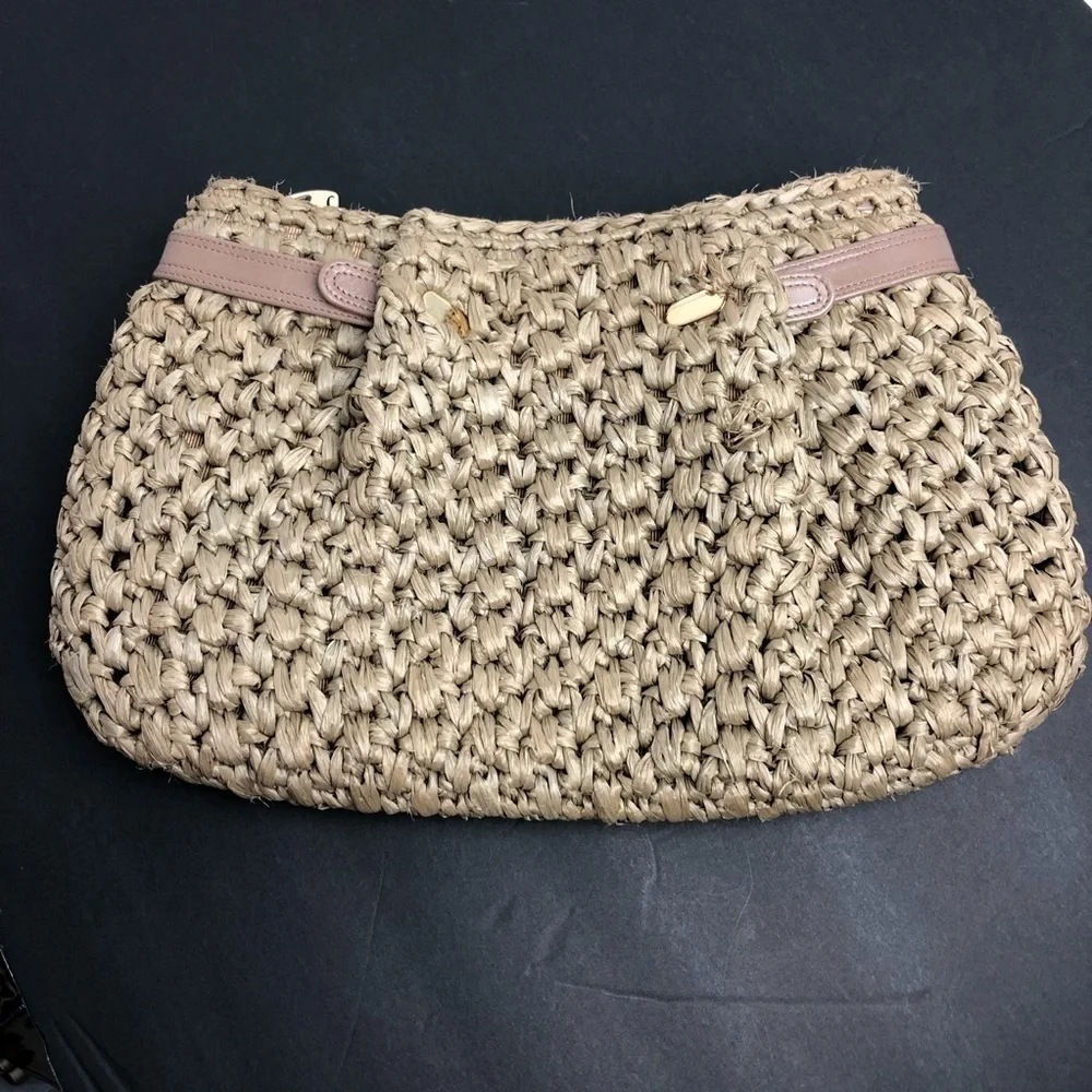MORRIS MOSKOWITZ Vintage Straw Clutch. EUC.